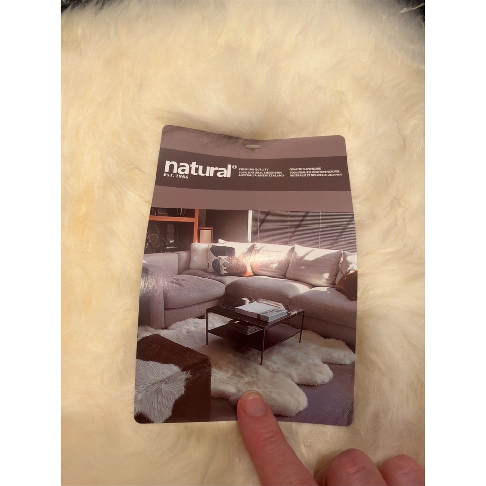 Real NZ Sheepskin Chairpad Non-Slip Backing - Natural Brand - Set of 4 16" x 16"
